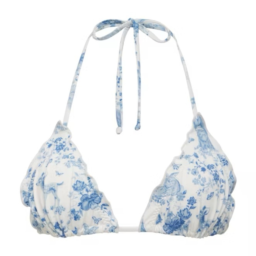 Frankie’s bikinis x gigi hadid floral bikini top